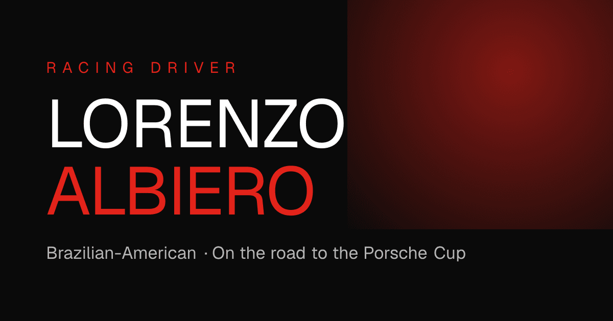 Lorenzo Albiero racing driver website preview